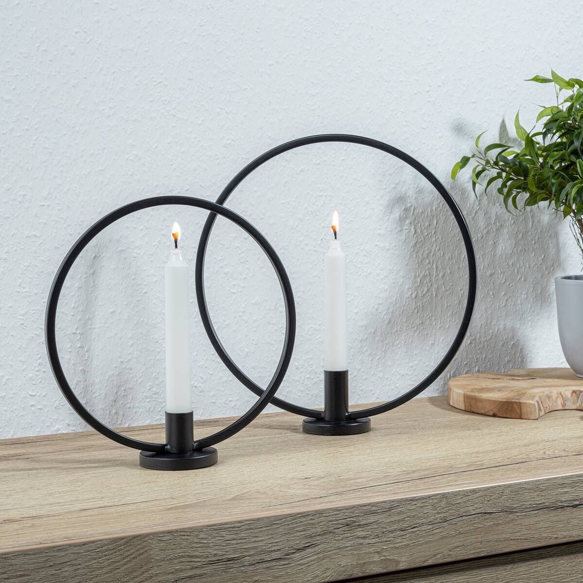 HI Kerzenhalter schwarz Metall