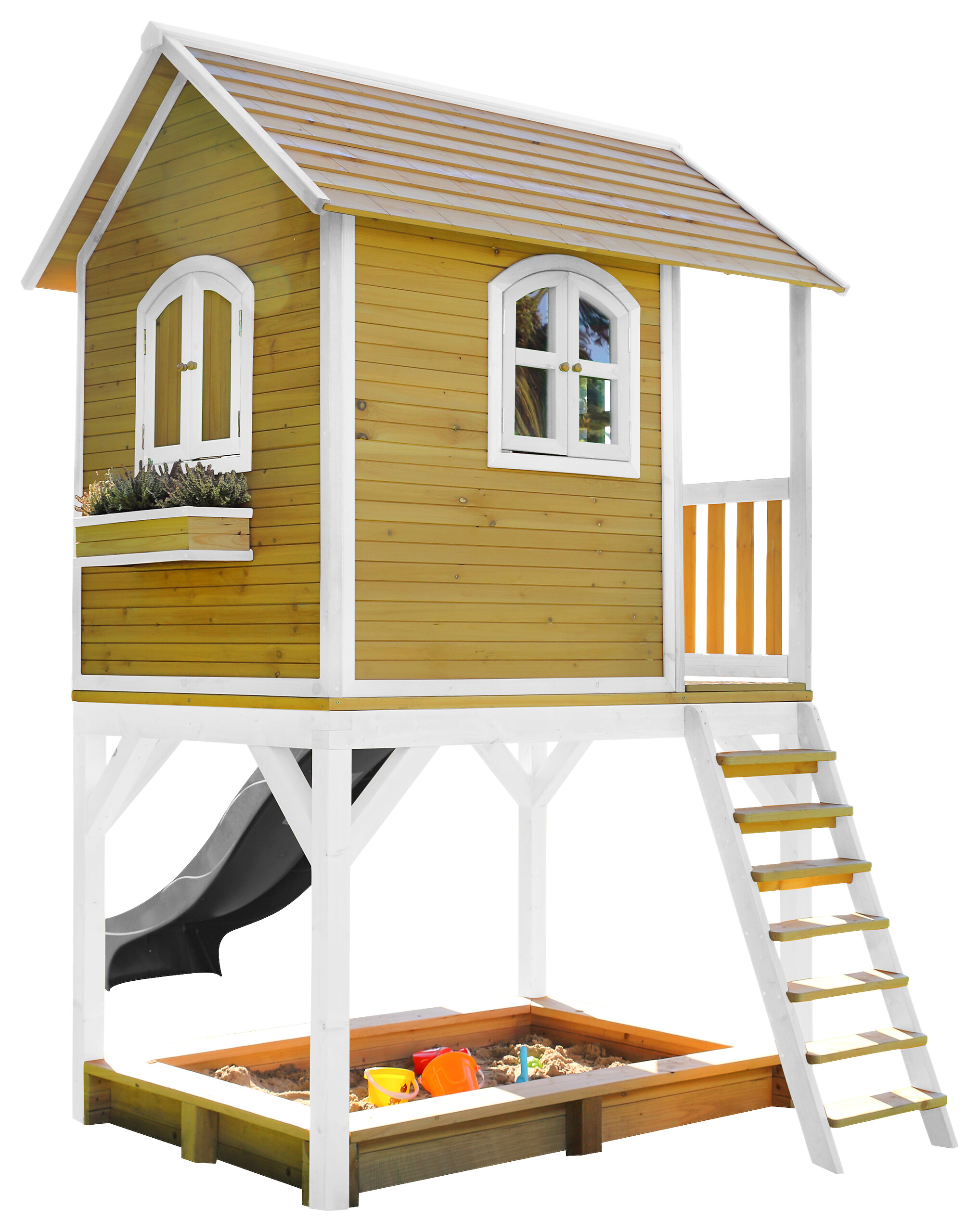 AXI Spielhaus Sarah braun B/H/L: ca. 370x291x191 cm