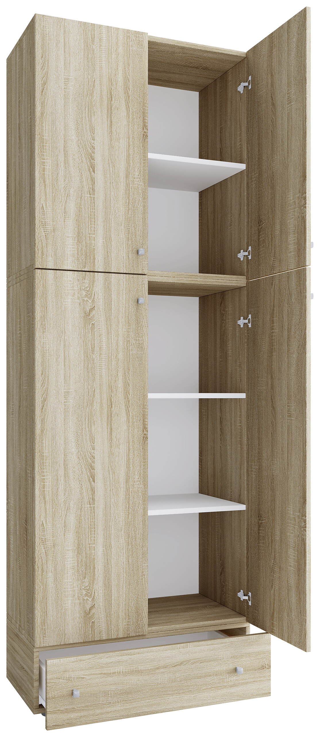 Büroschrank Lona Eiche Sonoma Nachbildung weiß B/H/T: ca. 70x200x39 cm Büroschrank Lona Eiche Sonoma Nachbildung weiß B/H/T: ca. 70x200x39 cm