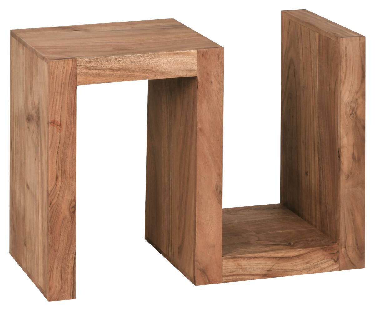 Beistelltisch natur Akazie B/H/T: ca. 44x60x30 cm
