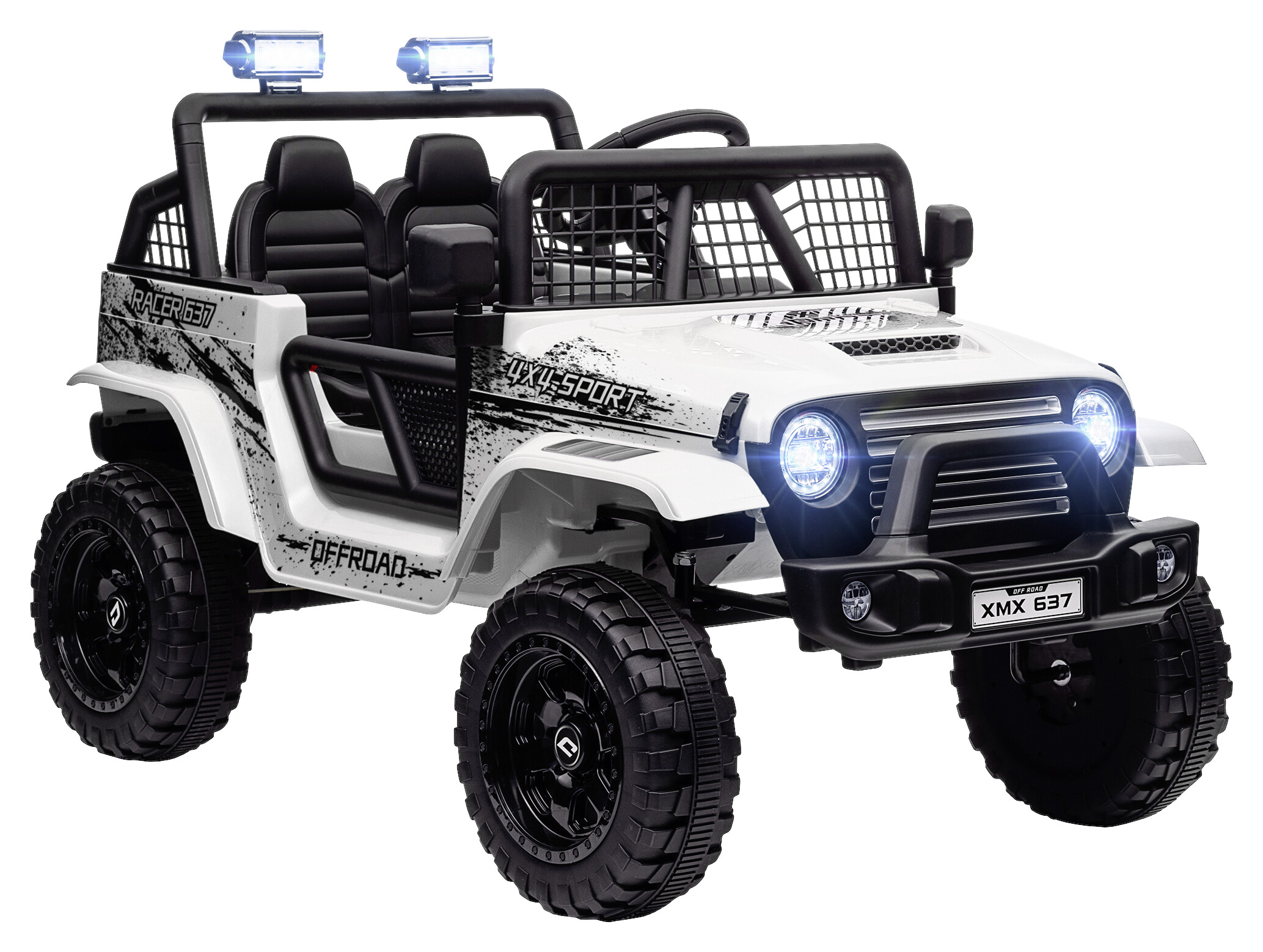 AIYAPLAY Kinder-Elektroauto weiß B/H/L: ca. 67x68,5x109 cm