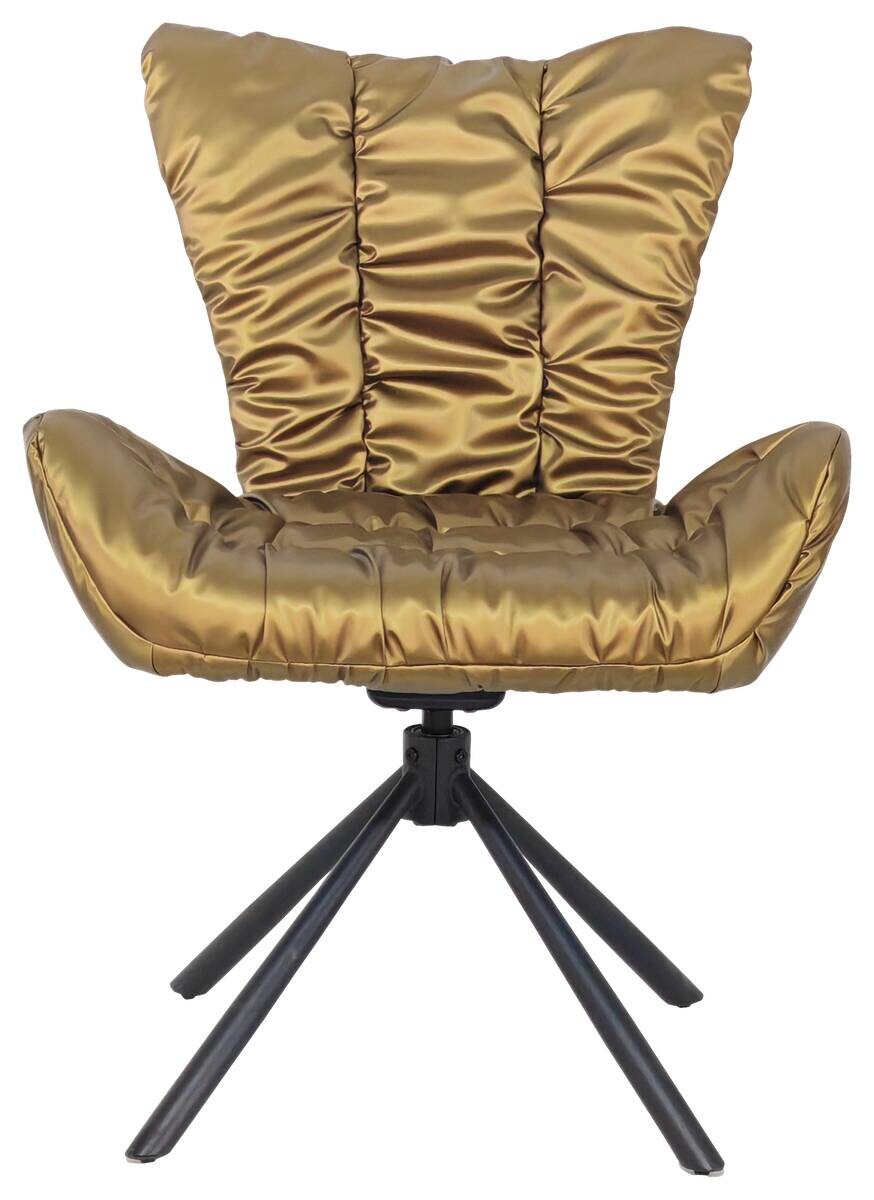 Drehstuhl Brest gold Kunstleder Nylon B/T: ca. 67x65 cm