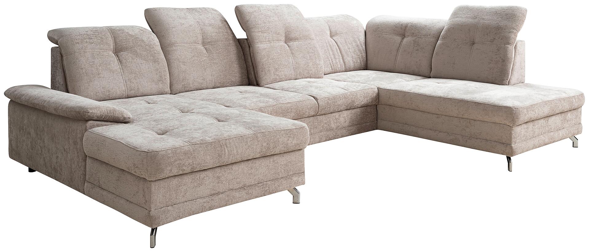 Wohnlandschaft Kendo grau Microfaser B/H/T: ca. 337x105x172 cm