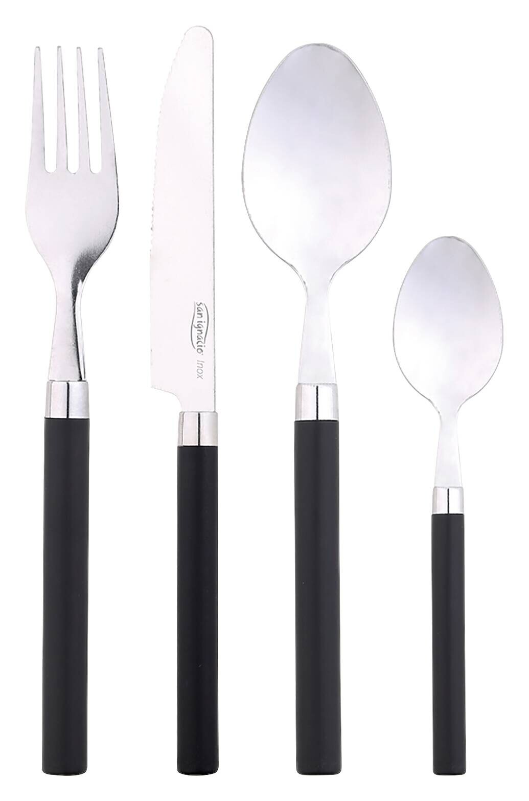 SAN IGNACIO Besteckset HAPPY WILLOW schwarz Edelstahl 24 tlg.