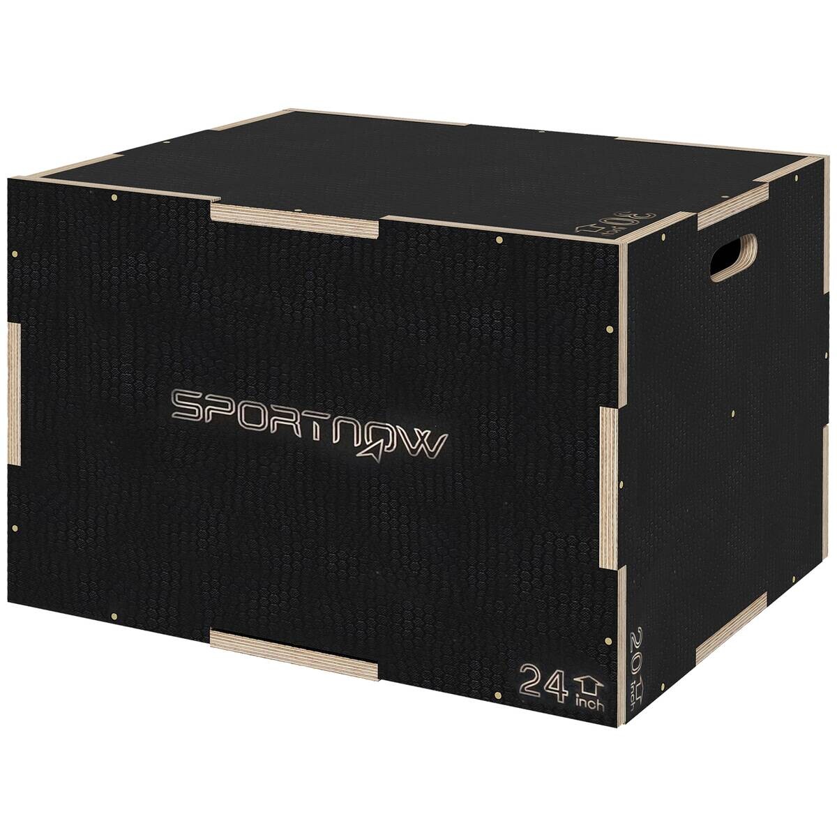 SPORTNOW Sprungbox schwarz Buche B/H/L: ca. 61x51x76 cm