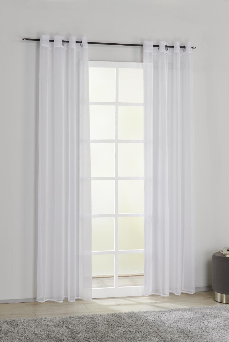 POCOline Ösenvorhang Micha weiß B/L: ca. 135x235 cm