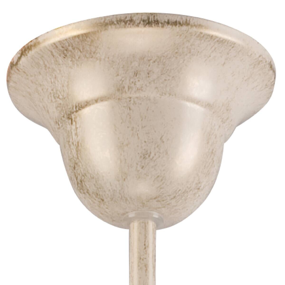 Lamkur Pendelleuchte RETRO II 19192 weiß Glas Stahl H/L: ca. 73x41 cm E27 3 Brennstellen