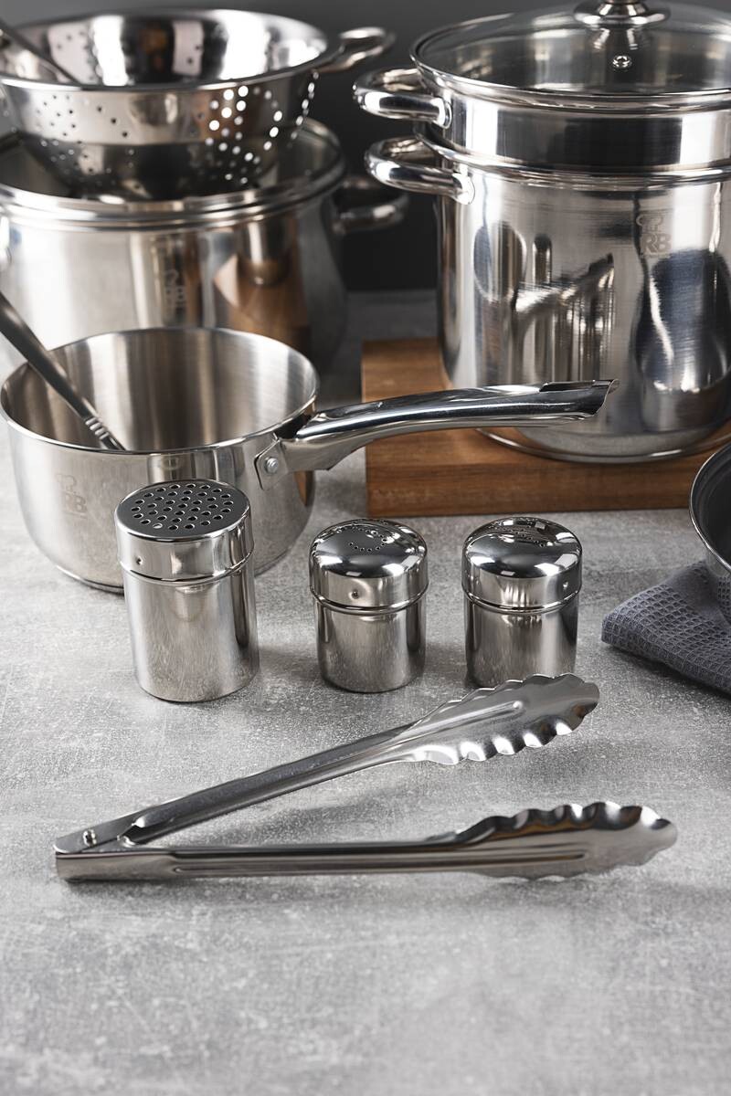 RENBERG Topfset Luca silber Edelstahl 18 tlg.