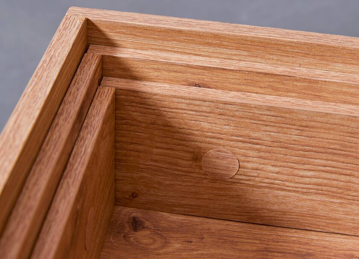 Inter Link Couchtisch Filora Eiche Holz B/H/L: ca. 50x40x110 cm