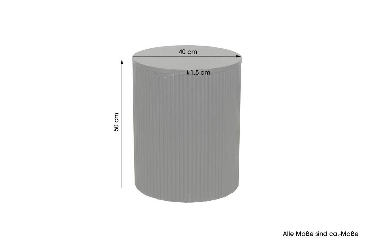 Beistelltisch OWEN schwarz Mango H/D: ca. 50x40 cm