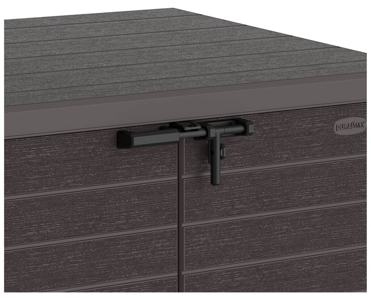 VCM Mülltonnenbox 2er StoreAway braun Kunststoff B/H/L: ca. 145x125x83 cm