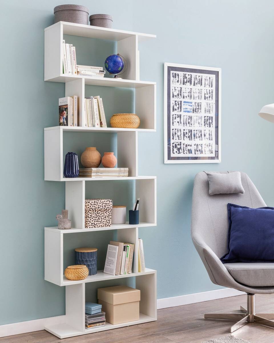 Regal weiß B/H/T: ca. 70x190,5x24,5 cm