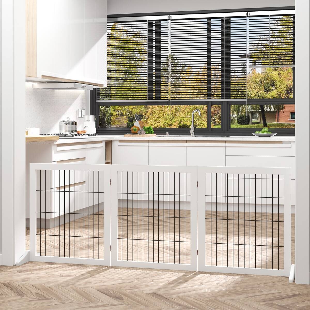 PawHut Hunde-Zubehör weiß Polypropylen B/H/L: ca. 36x185x71 cm