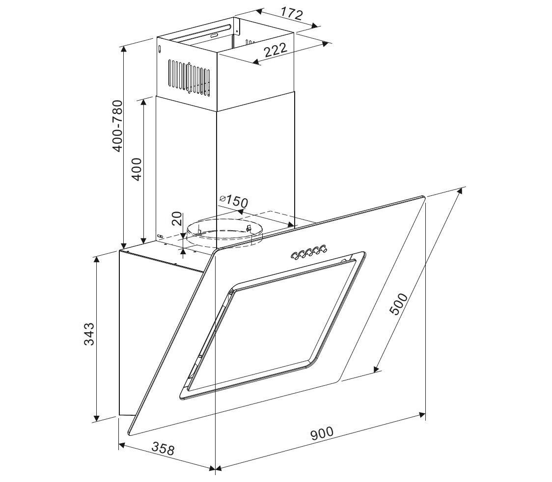 Respekta Küchenblock Premium weiß matt B/H/T: ca. 280x220,5x60 cm