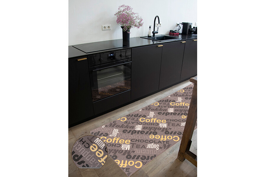 Küchenläufer Cappuccino grau B/L: ca. 67x180 cm