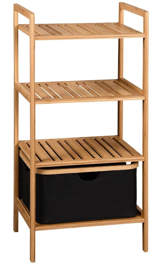 Regal schwarz Polyester B/H/L: ca. 33x93,5x44 cm Regal schwarz Polyester B/H/L: ca. 33x93,5x44 cm