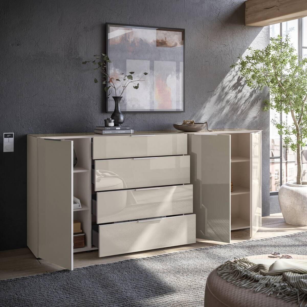 Kommode Santorin Cashmere B/H/T: ca. 226x99x40 cm