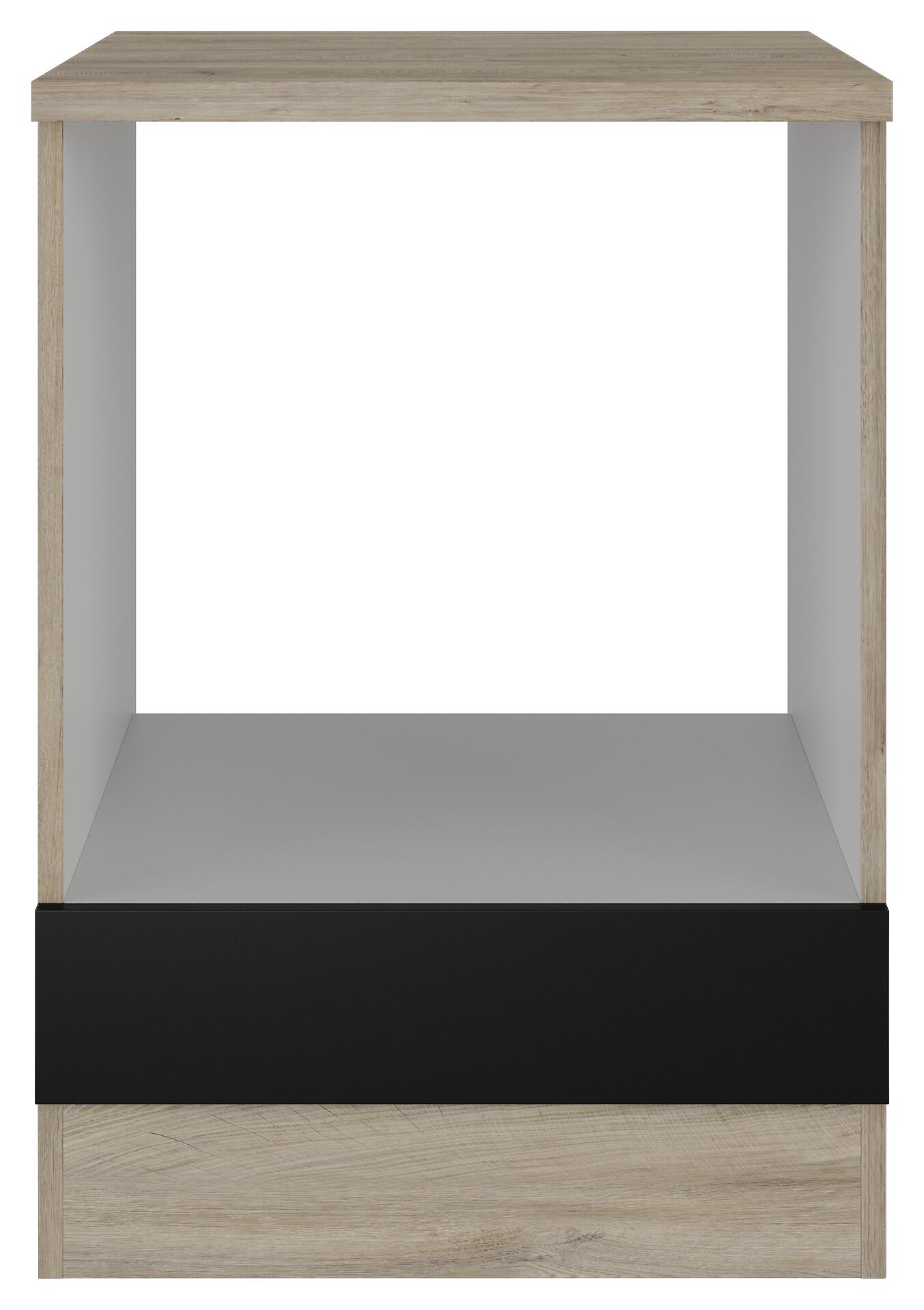 Herdumbauschrank Capri schwarz matt B/H/T: ca. 60x85x60 cm