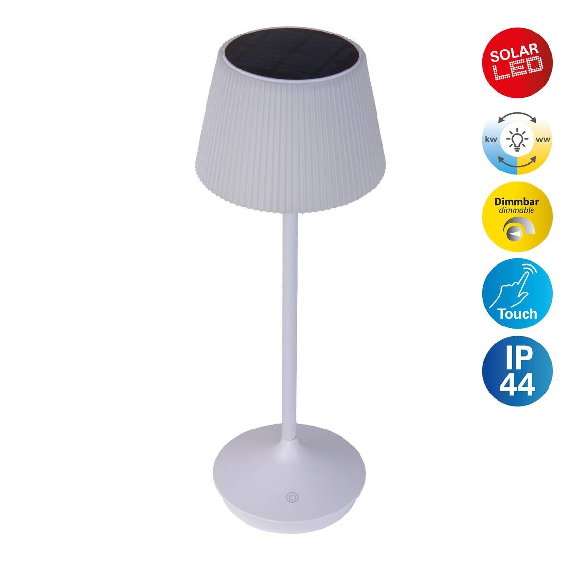 Näve Leuchten Tischleuchte 5310723 weiß Metall Kunststoff B/H/T: ca. 13x38x13 cm