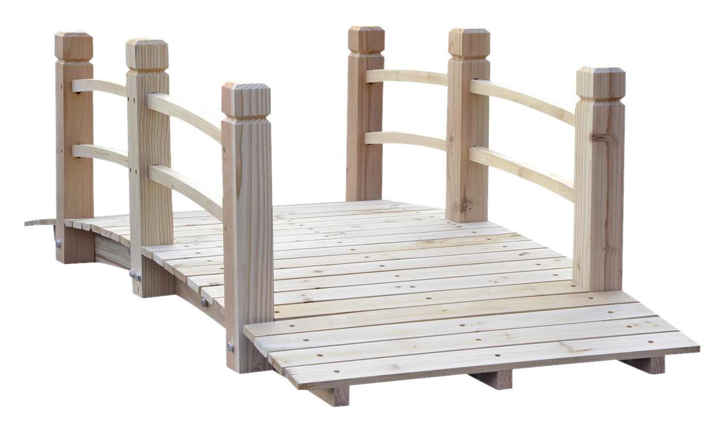 Outsunny Holzbrücke natur B/H/L: ca. 67x48x1525 cm ca. 181 kg