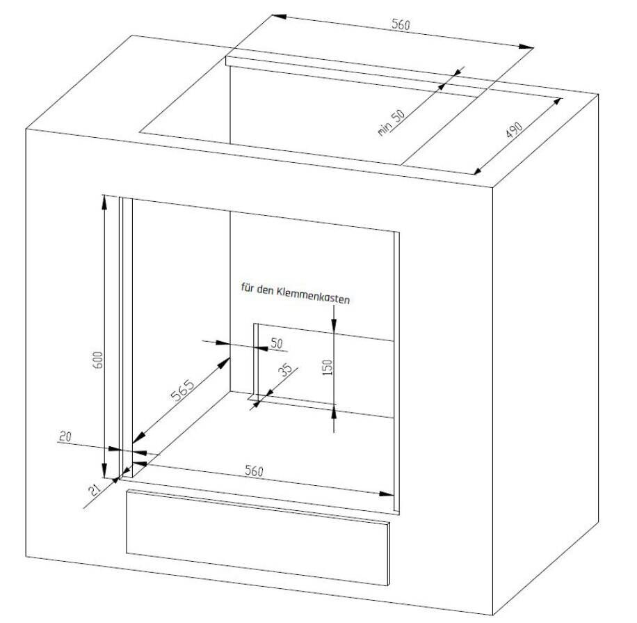 Mican Einbauherdset HSU73S schwarz Edelstahl B/H/T: ca. 59,5x59,5x57,5 cm