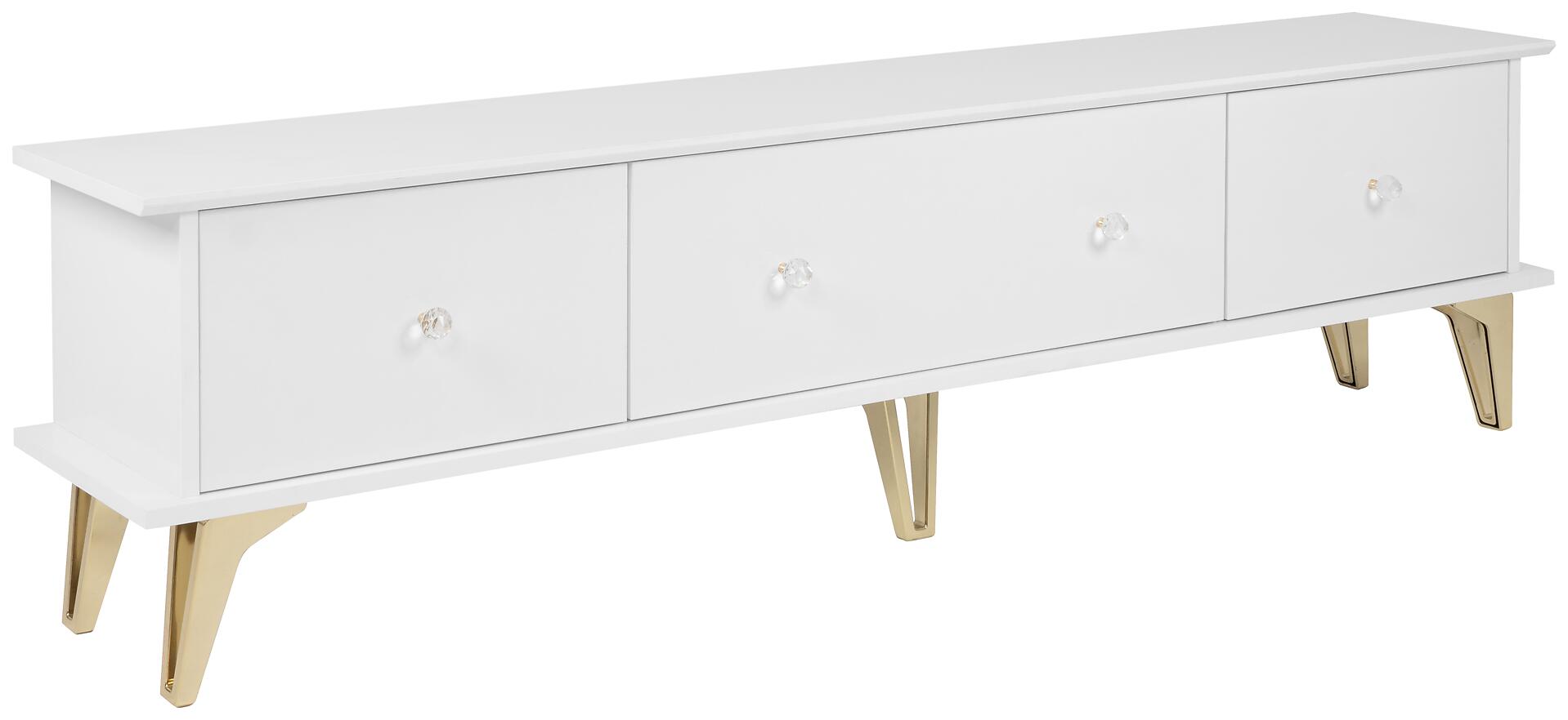 TV-Lowboard Istanbul weiß glänzend B/H/T: ca. 180x48x35 cm