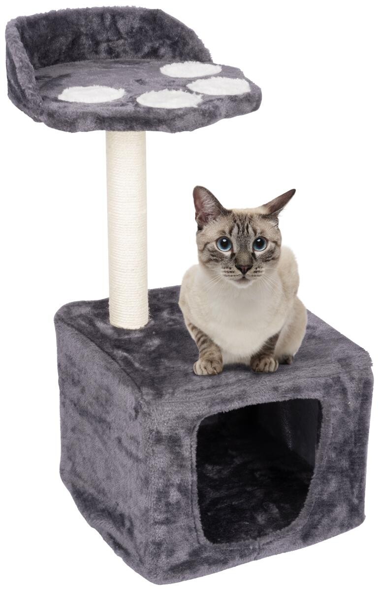 Katzenkratzbaum dunkelgrau Sisal B/H/T: ca. 68x30x30 cm