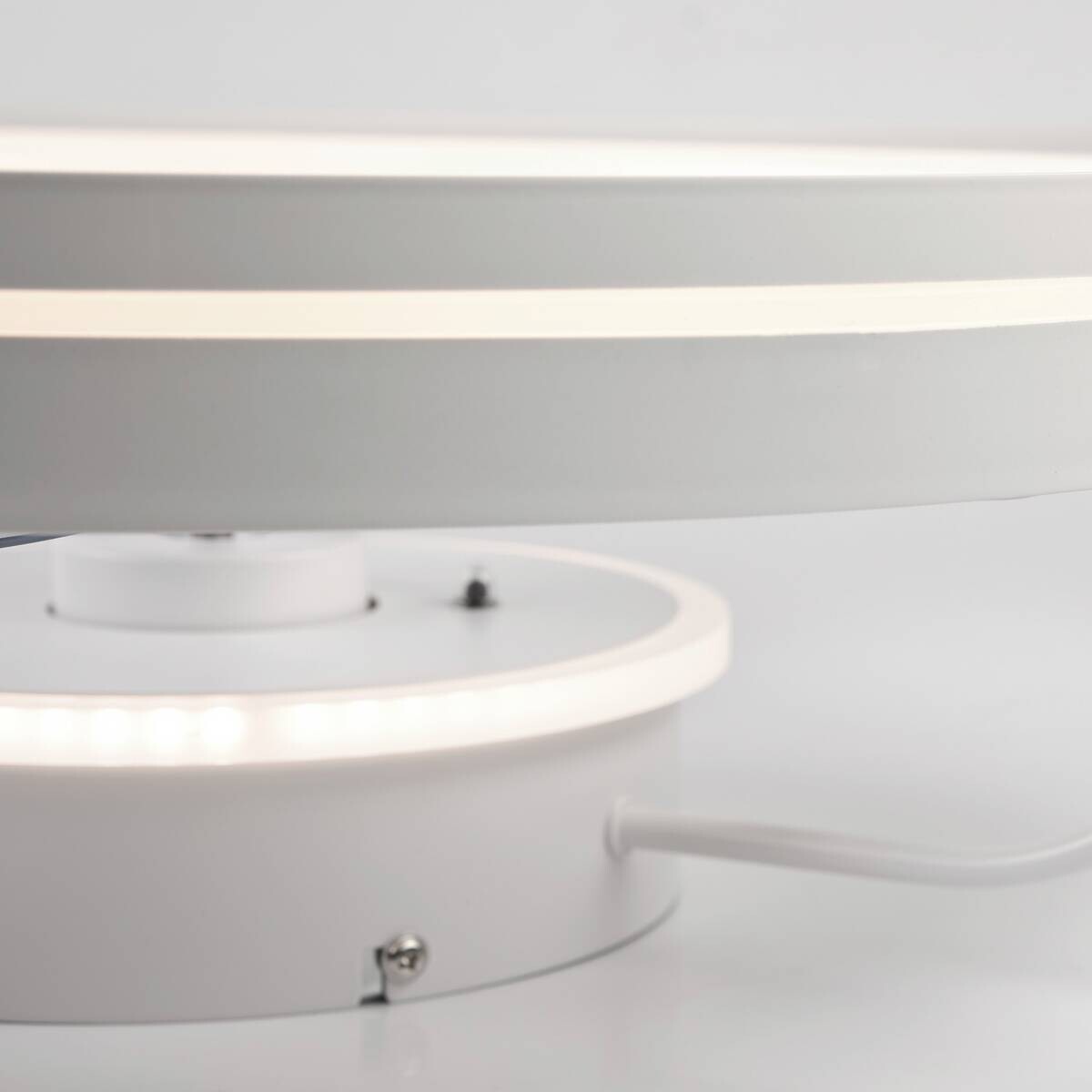 Lamkur LED-Deckenventilator Falco weiß H/L: ca. 17x50 cm 4 Brennstellen