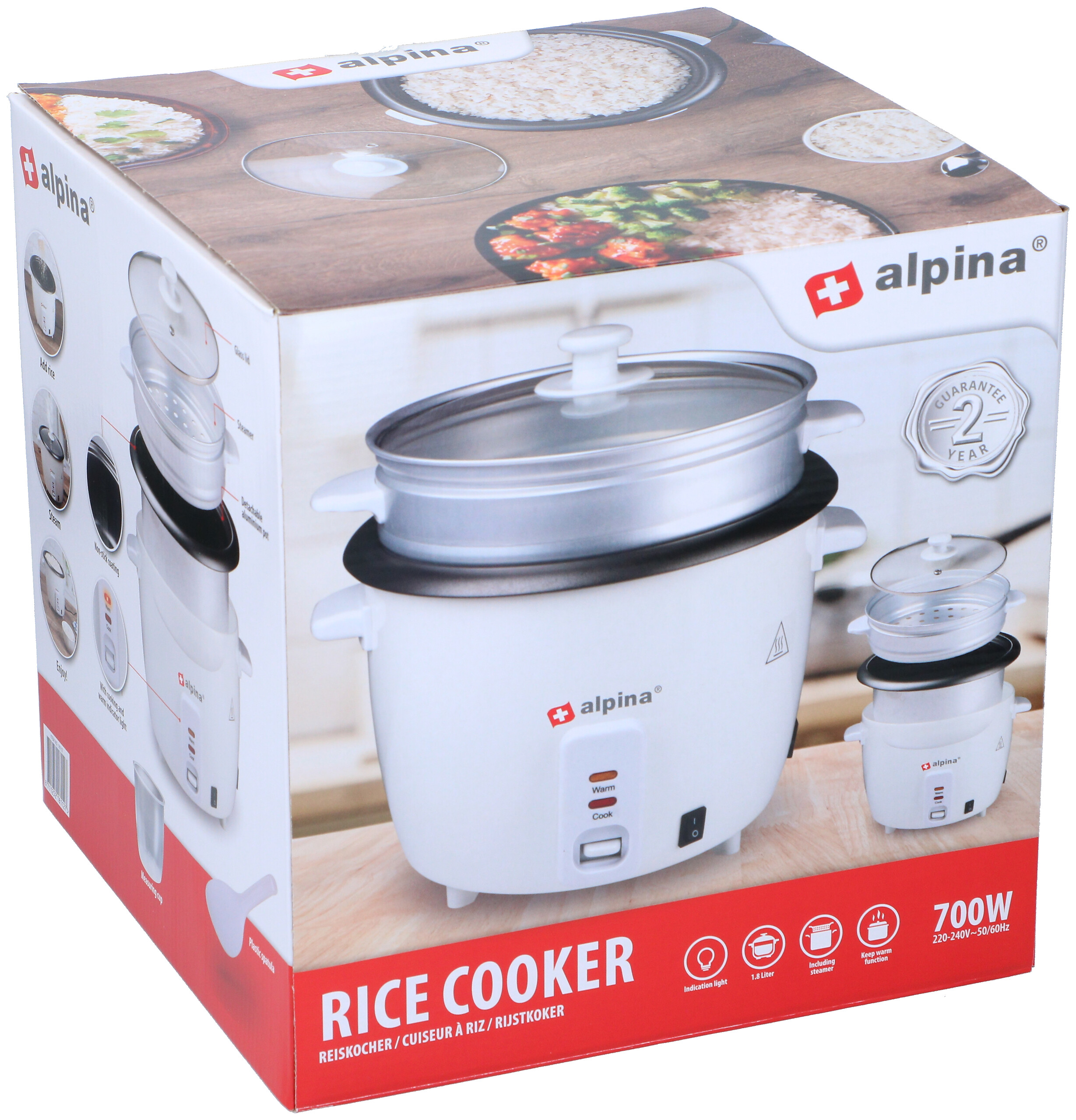 alpina Reiskocher weiß B/H/L: ca. 27x30,5x31 cm