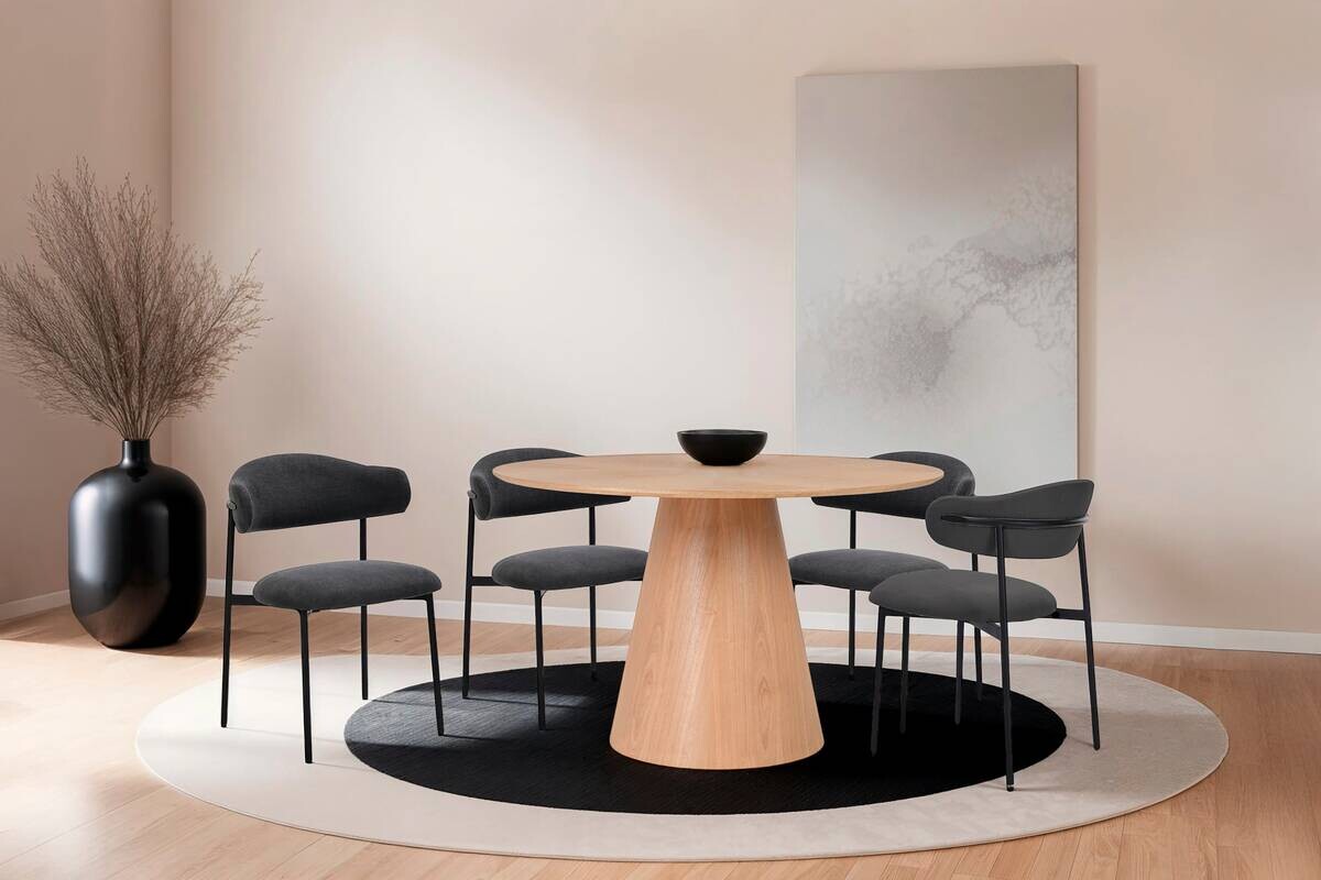 Stuhl JERSEY 2er-Set. dunkelgrau Webstoff B/H/T: ca. 58x78x54,5 cm