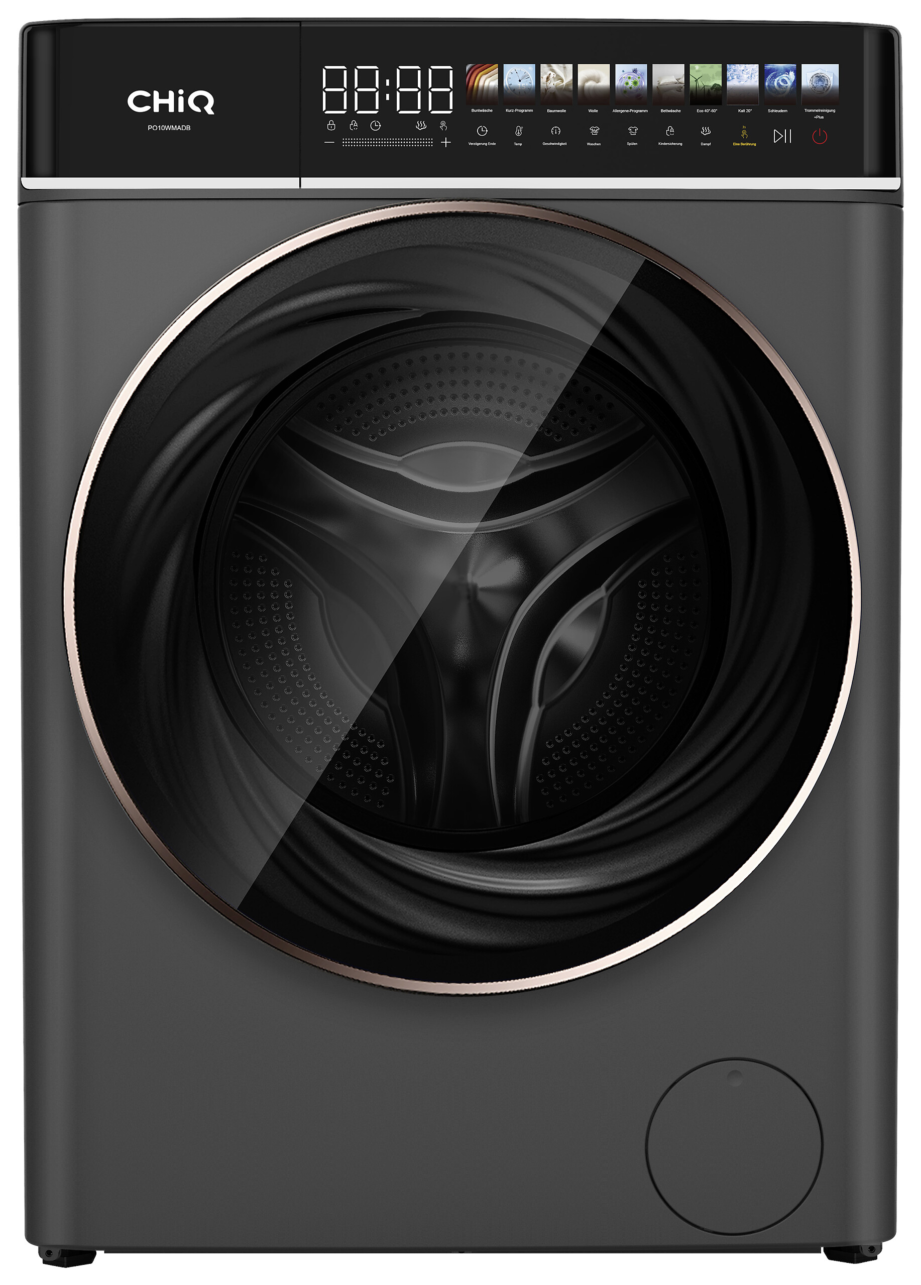 ChiQ Waschmaschine PO10WMADB grau B/H/T: ca. 60x84,7x57,7 cm