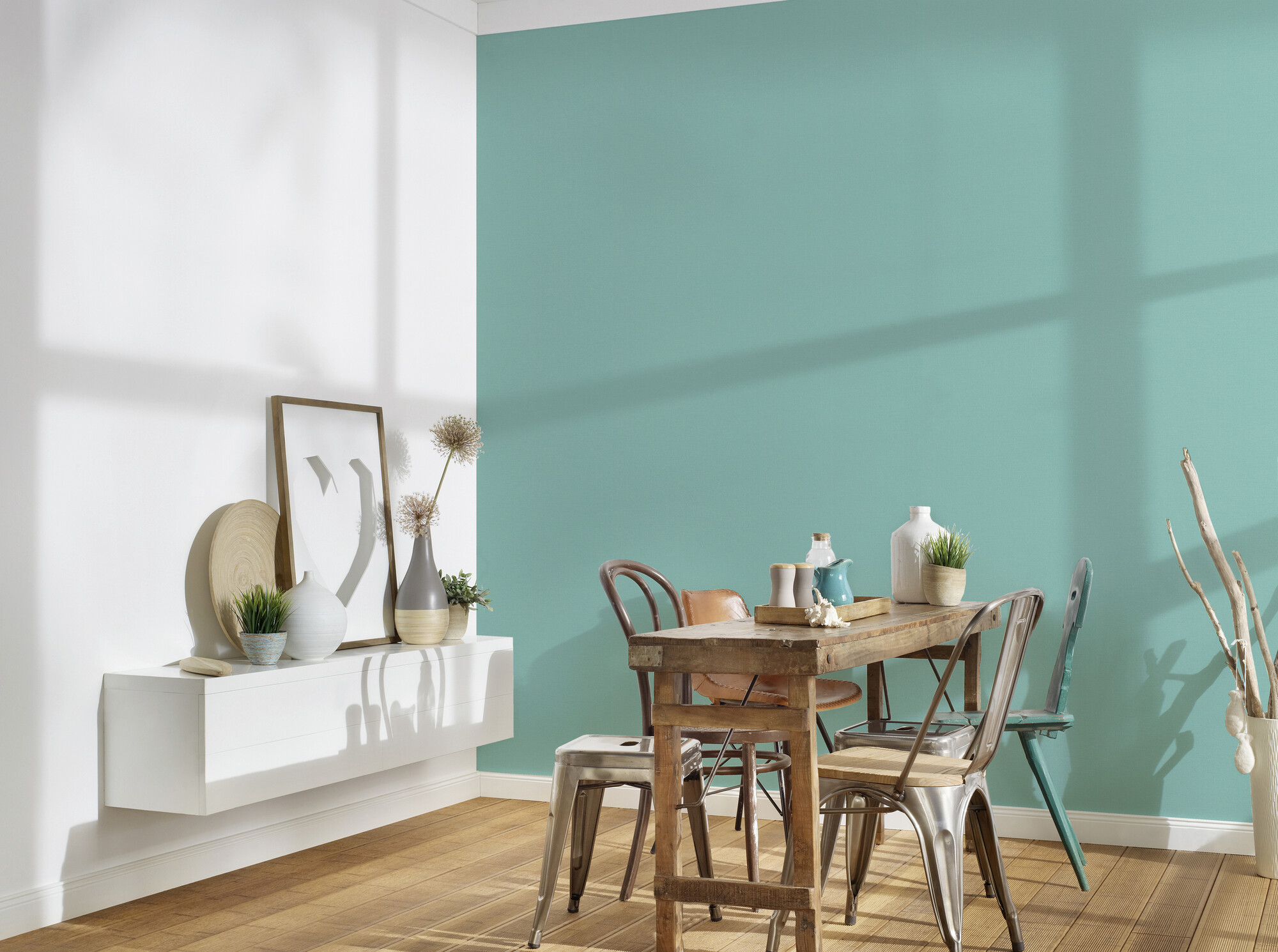 A.S.Creation Vliestapete türkis B/H/D: ca. 53x1005x8,8 cm