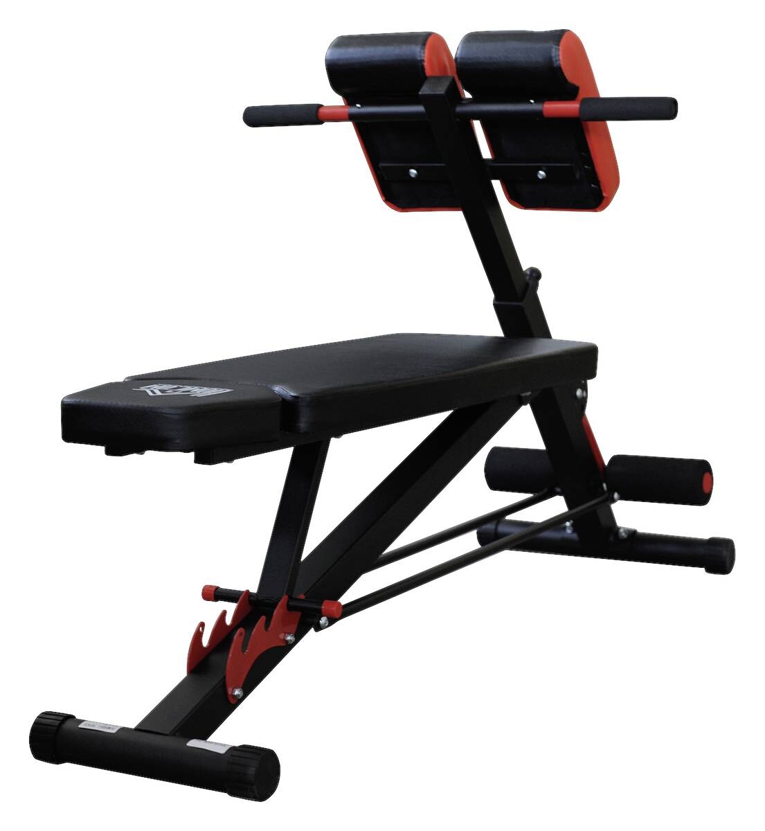 HOMCOM Trainingsbank schwarz Edelstahl B/H/T: ca. 64x85x146 cm