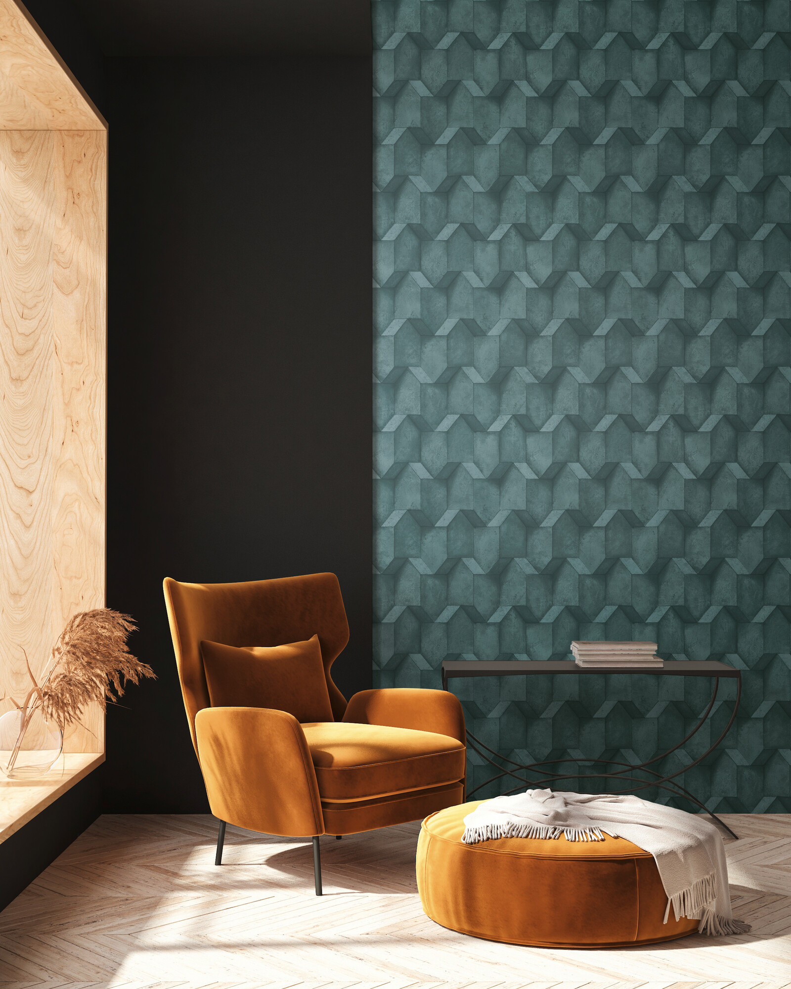 A.S.Creation Vliestapete blau türkis B/H/D: ca. 53x1005x8,3 cm