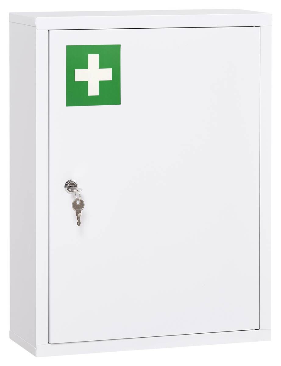 Medizinschrank weiß Edelstahl B/H/L: ca. 15x40x53,5 cm