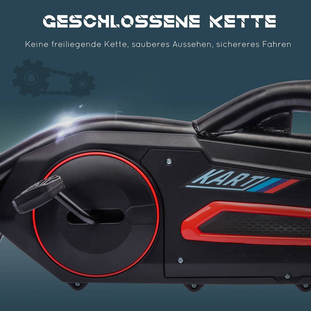 HOMCOM Go Kart rot B/H/L: ca. 58x58,5x100 cm