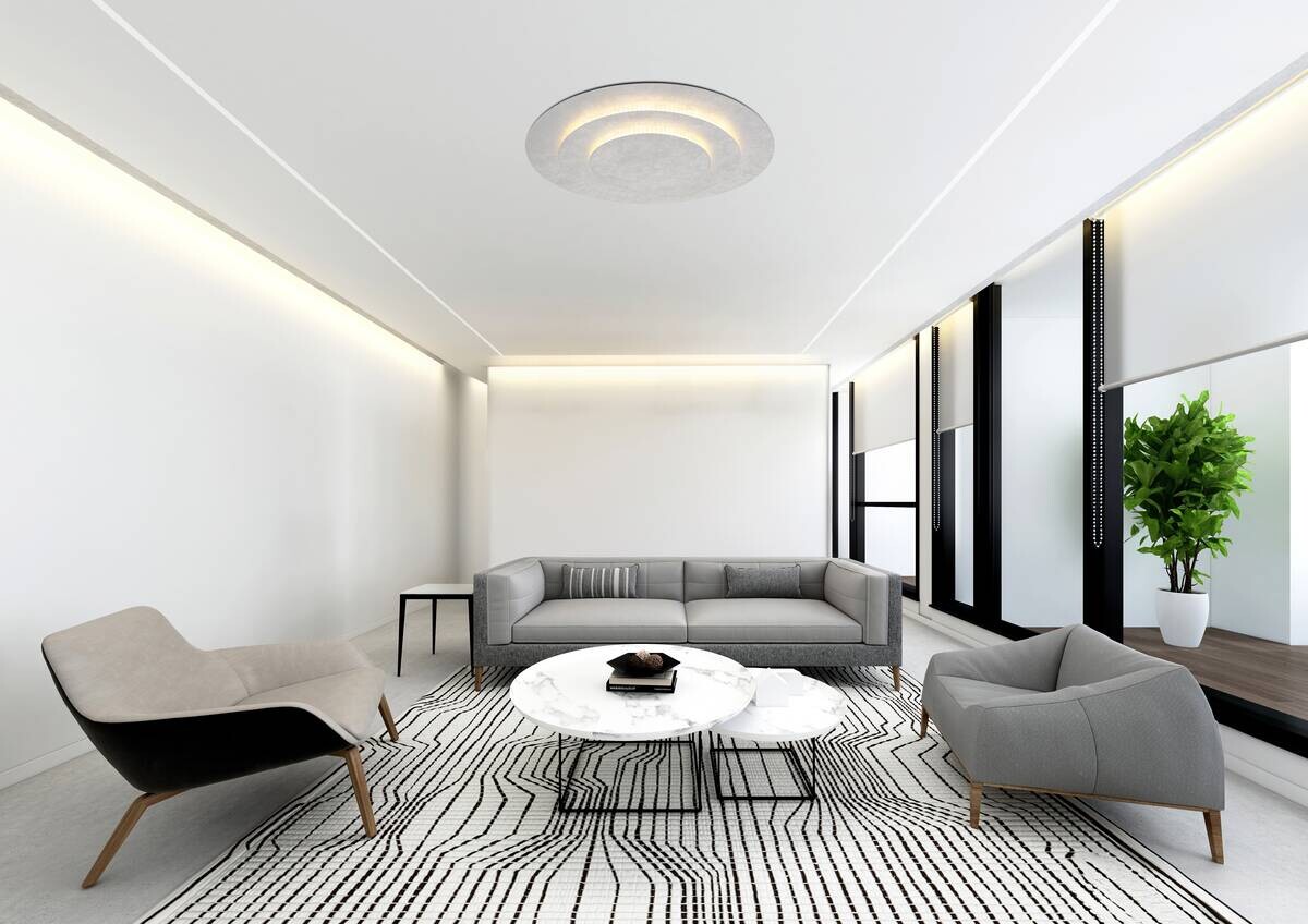 GLOBO LED-Deckenleuchte Heda 48465-40S silber Metall H/D: ca. 7x49 cm