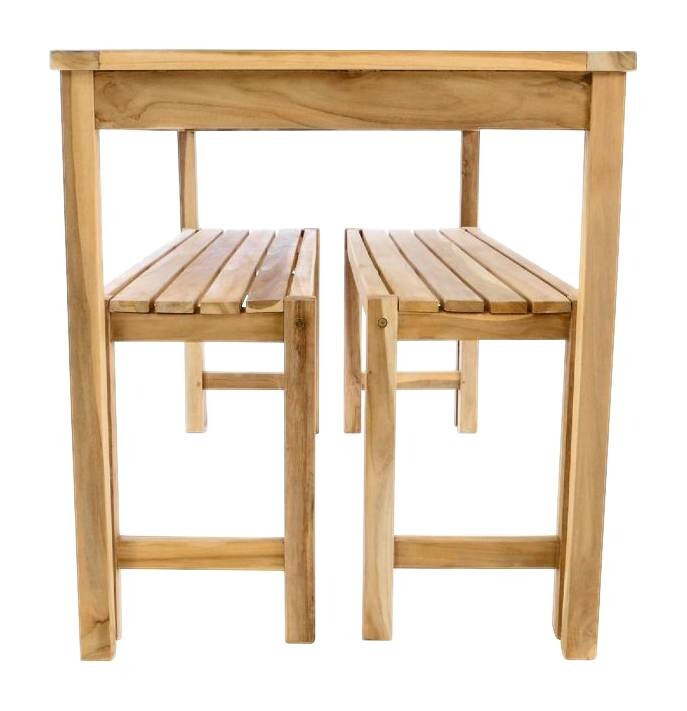 VCM Gartensitzgruppe braun Teakholz B/H/T: ca. 69x75x135 cm