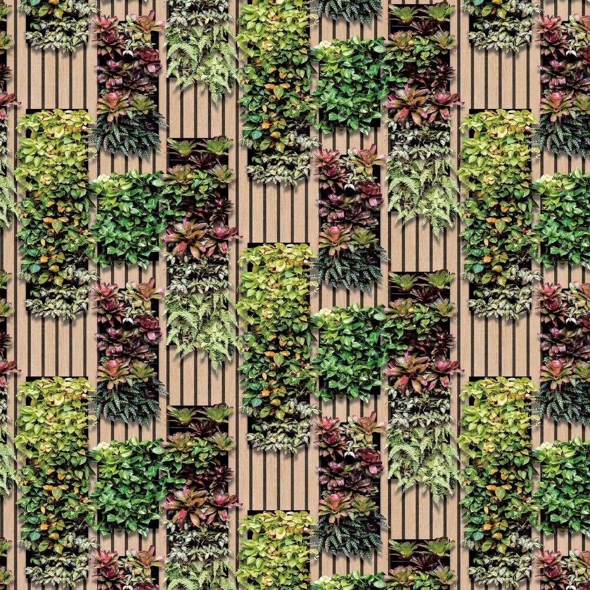 UGEPA Vliestapete Akustikpaneel beige grün B/L: ca. 53x1005 cm