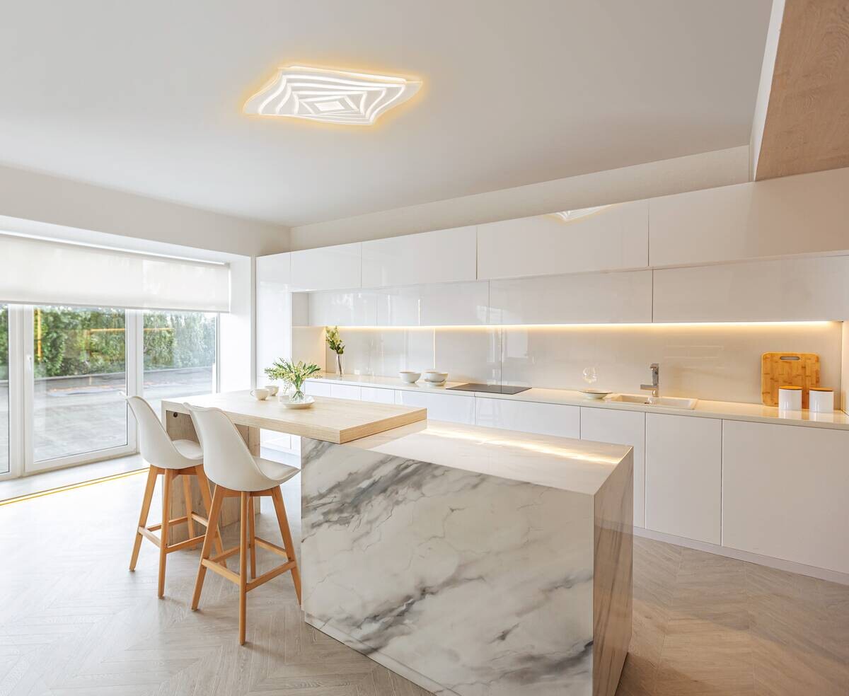 Fischer & Honsel LED-Deckenleuchte 21230 weiß Acryl B/H/T: ca. 50x7,6x50 cm 1 Brennstellen