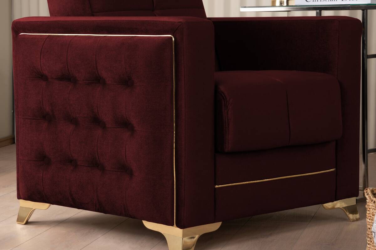 Sofa 3-2-1 Cavana bordeaux Microfaser
