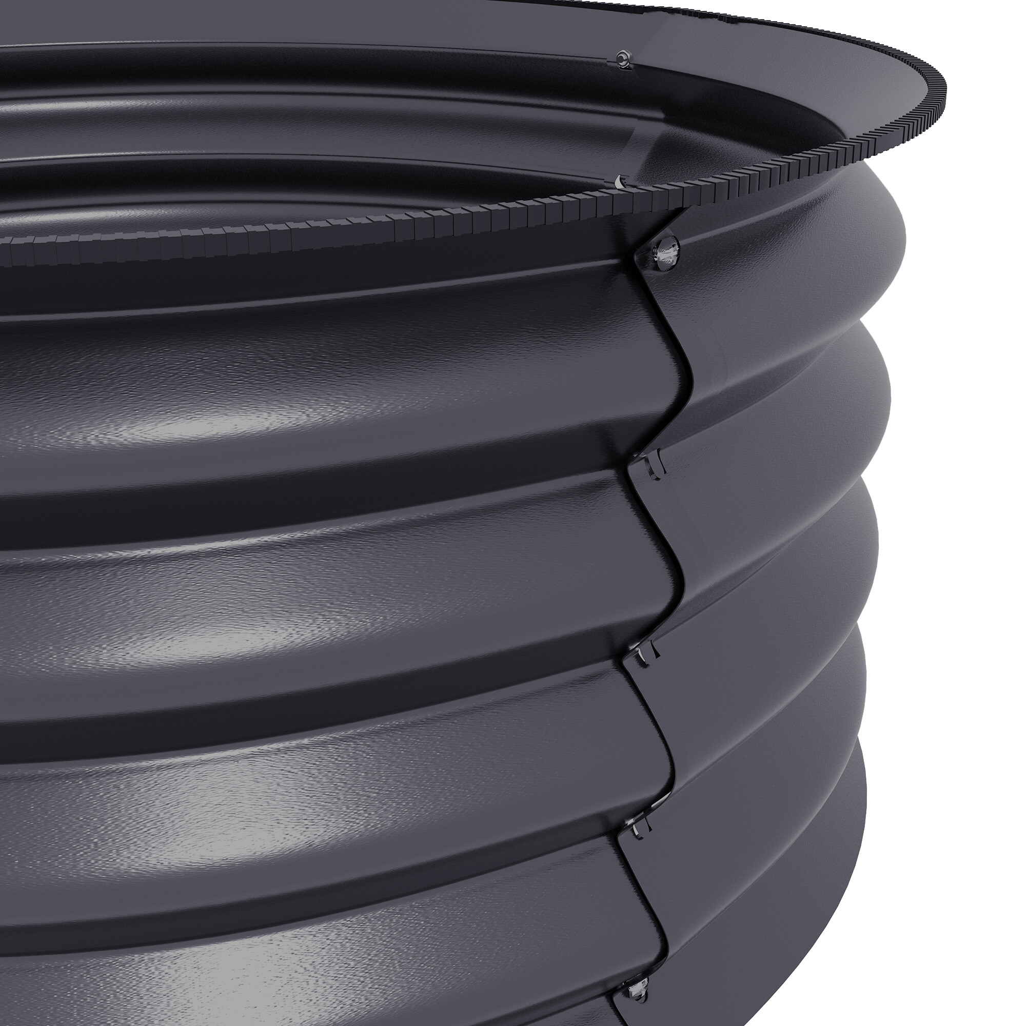 Outsunny Hochbeet 2er Set dunkelgrau Stahl B/H/L: ca. 60x30x60 cm