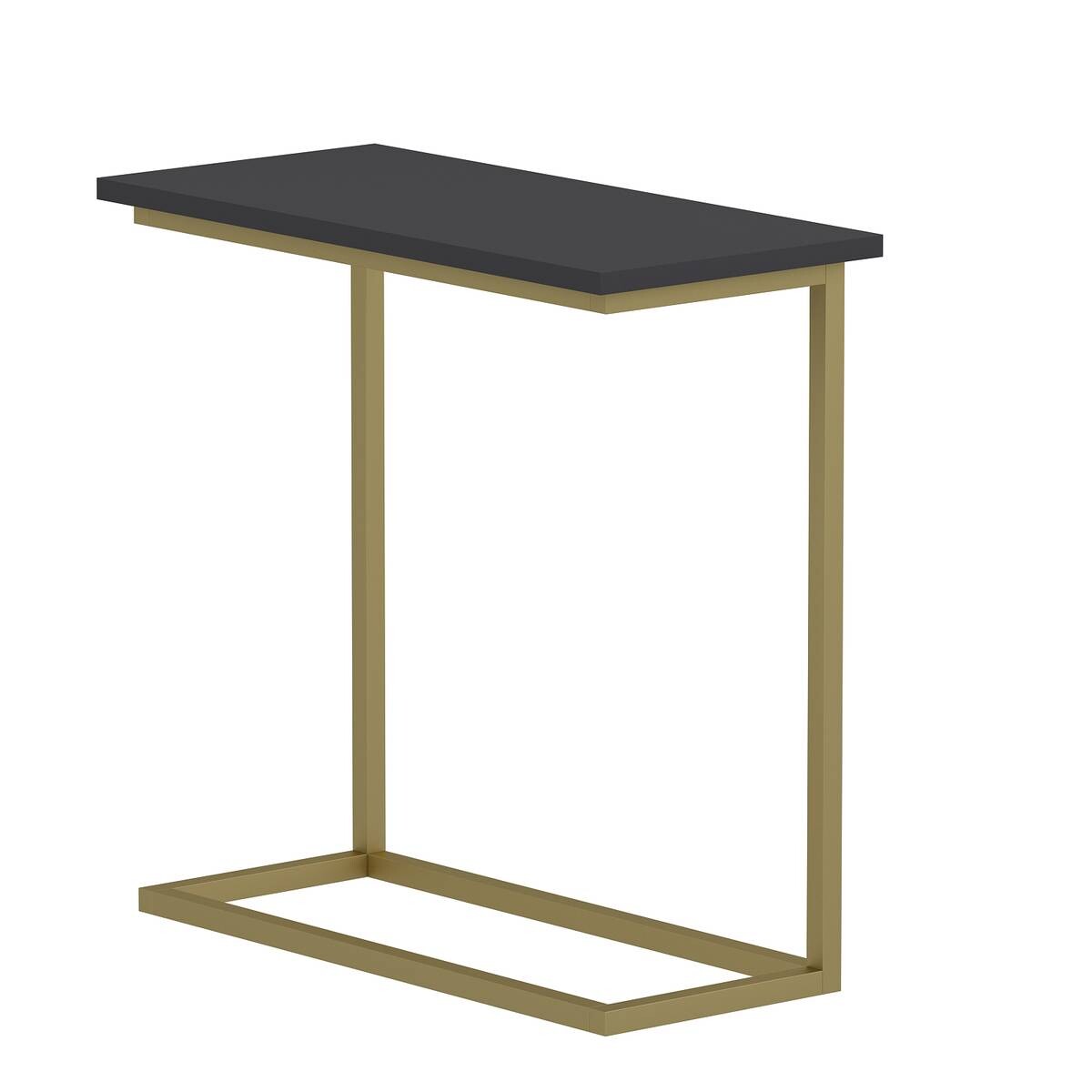 Beistelltisch Narin anthrazit gold Optik Metall B/H/T: ca. 64x62x30 cm