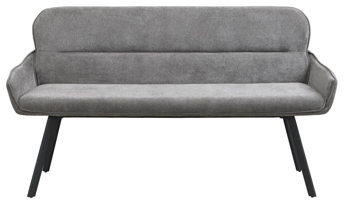 Sitzbank RICO schwarz grau Stoff Metall B/H/T: ca. 140x90x62 cm