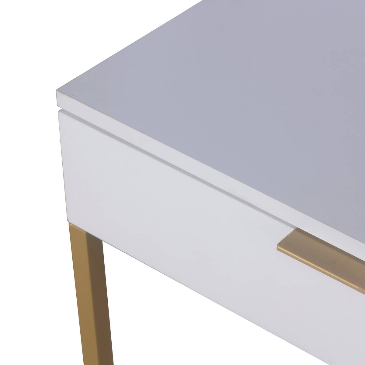 Schreibtisch Jana weiß gold Optik B/H/T: ca. 112x76x52 cm