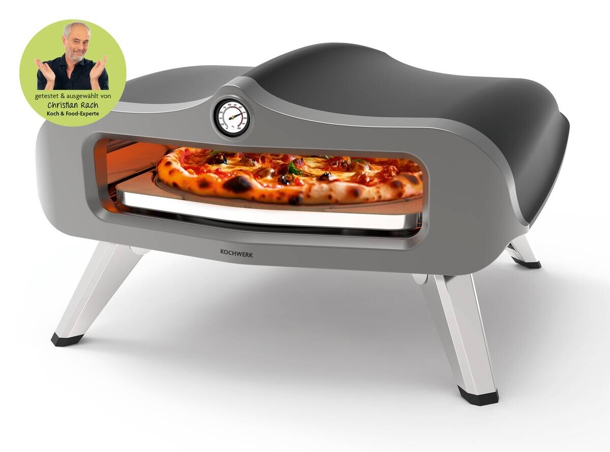 Rachs KOCHWERK Gas-Pizzaofen silber Edelstahl B/H/L/D: ca. 61,5x32x70,5x55 cm