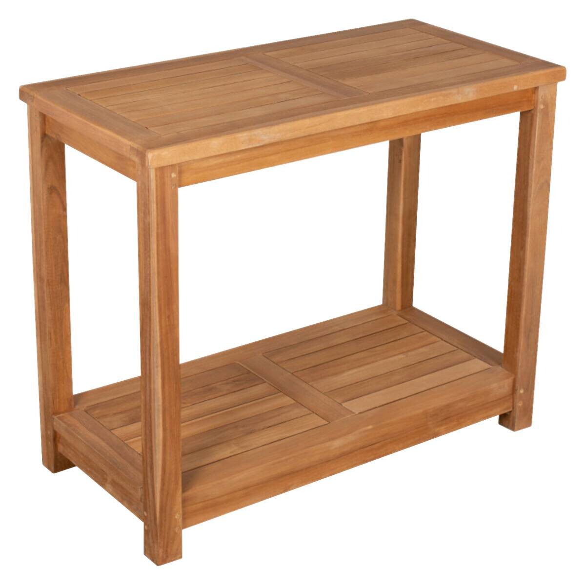 deVries Gartenregal Woodie natur Teakholz B/H/L: ca. 45x75x90 cm