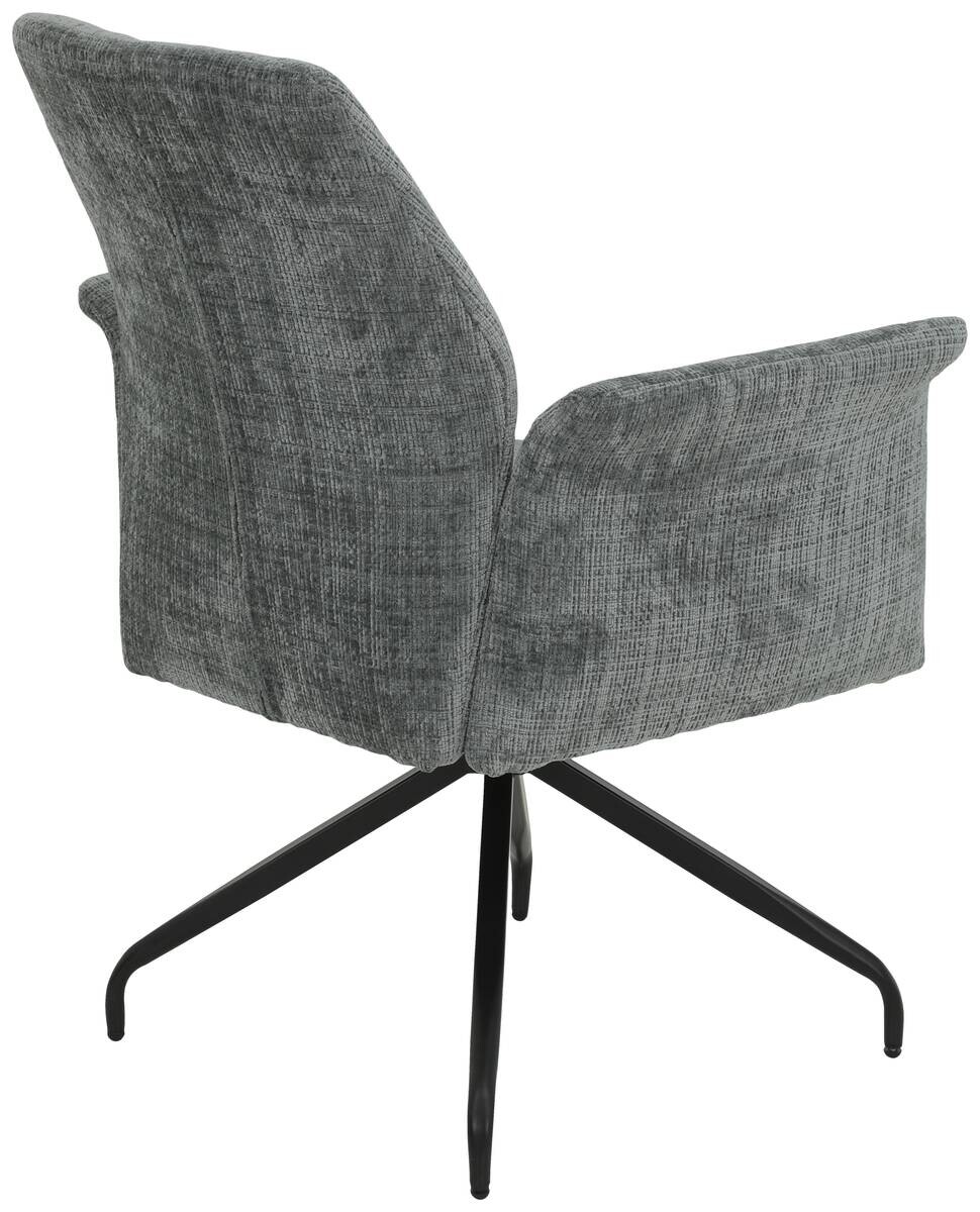 Armlehnstuhl Viktoria hellgrau Microfaser Webstoff B/H/T: ca. 71x93x68 cm