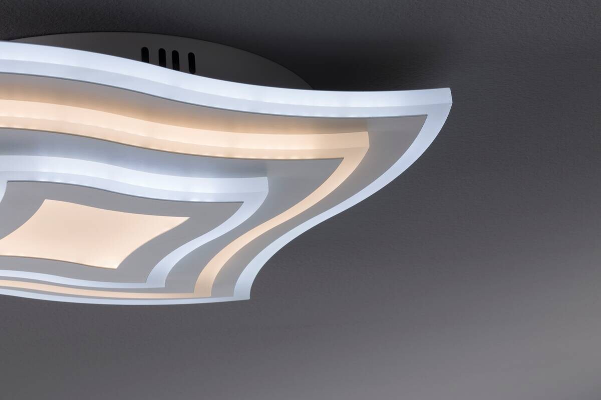 Fischer & Honsel LED-Deckenleuchte 20486 weiß Metall B/H/T: ca. 43x6x43 cm 1 Brennstellen