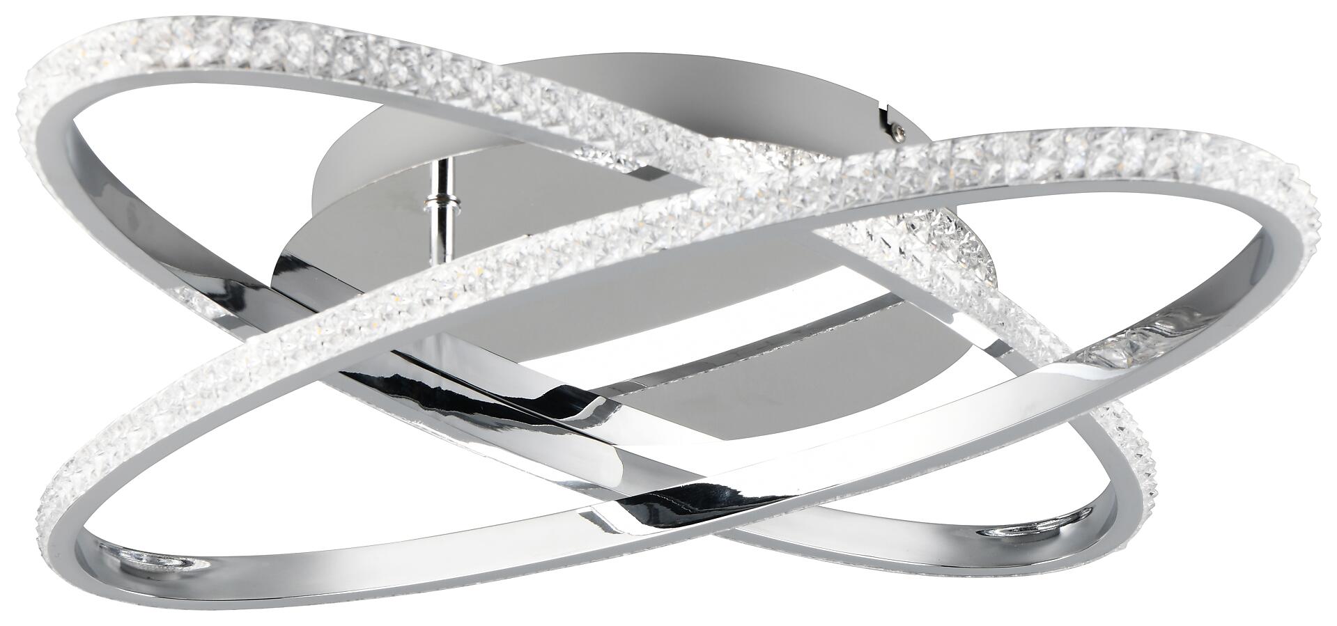 Reality Deckenleuchte Lane Chrom Metall B/H/D: ca. 58x9x58 cm